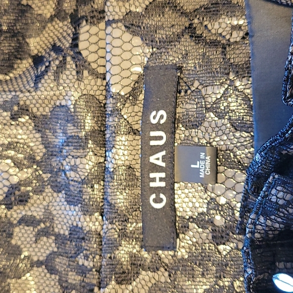 Chaus Roman Holiday vintage lace rain jacket waterproof size L - Picture 10 of 14